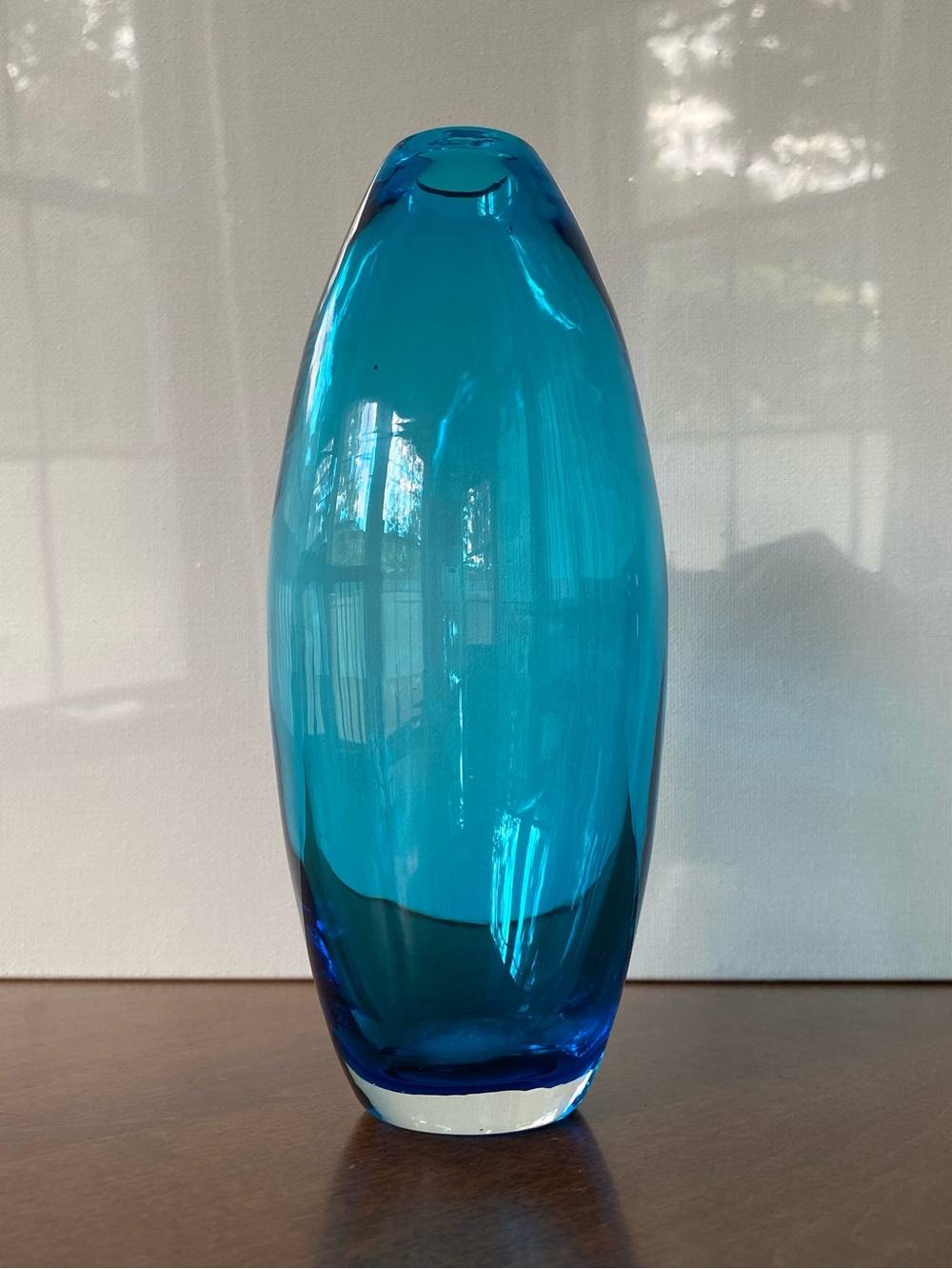 Blue Art Glass Vase